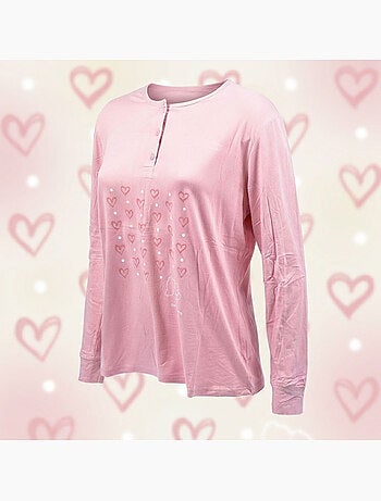 OZABI Ensemble Pyjama Long Femme Haut Manches Longues