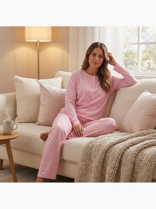 OZABI Ensemble Pyjama Long Femme Haut Manches Longues - Kiabi