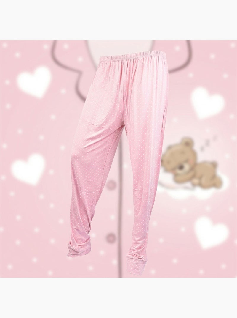 OZABI Ensemble Pyjama Long Femme Haut Manches Longues Rose - Kiabi