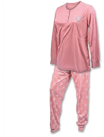 OZABI Ensemble Pyjama Long Femme Haut Manches Longues