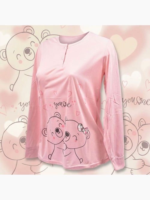 OZABI Ensemble Pyjama Long Femme Haut Manches Longues - Kiabi