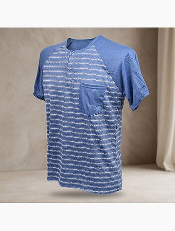 OZABI Ensemble Pyjama Pyjama Court Homme Coton