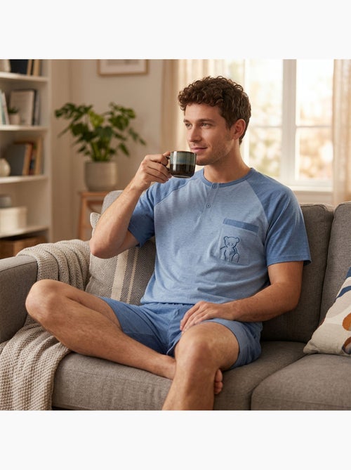 OZABI Ensemble Pyjama Pyjama Court Homme Coton - Kiabi