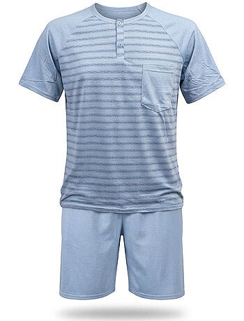 OZABI Ensemble Pyjama Pyjama Court Homme Coton