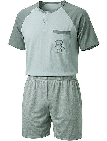 OZABI Ensemble Pyjama Pyjama Court Homme Coton