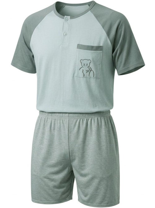 OZABI Ensemble Pyjama Pyjama Court Homme Coton - Kiabi