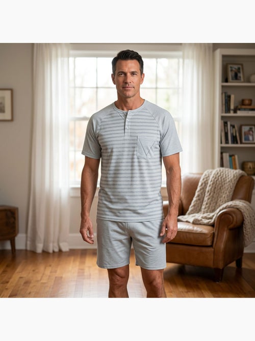 OZABI Ensemble Pyjama Pyjama Court Homme Coton - Kiabi