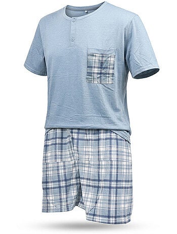 OZABI Ensemble Pyjama Pyjama Court Homme Coton