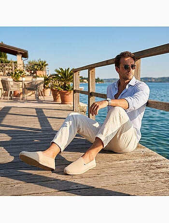 OZABI Espadrilles homme élégantes été slip-on style chic décontracté
