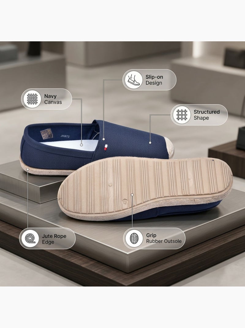 OZABI Espadrilles homme élégantes été slip-on style chic décontracté Bleu marine - Kiabi