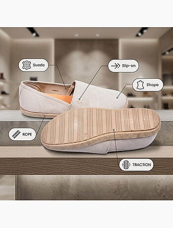 OZABI Espadrilles homme élégantes été slip-on style chic décontracté