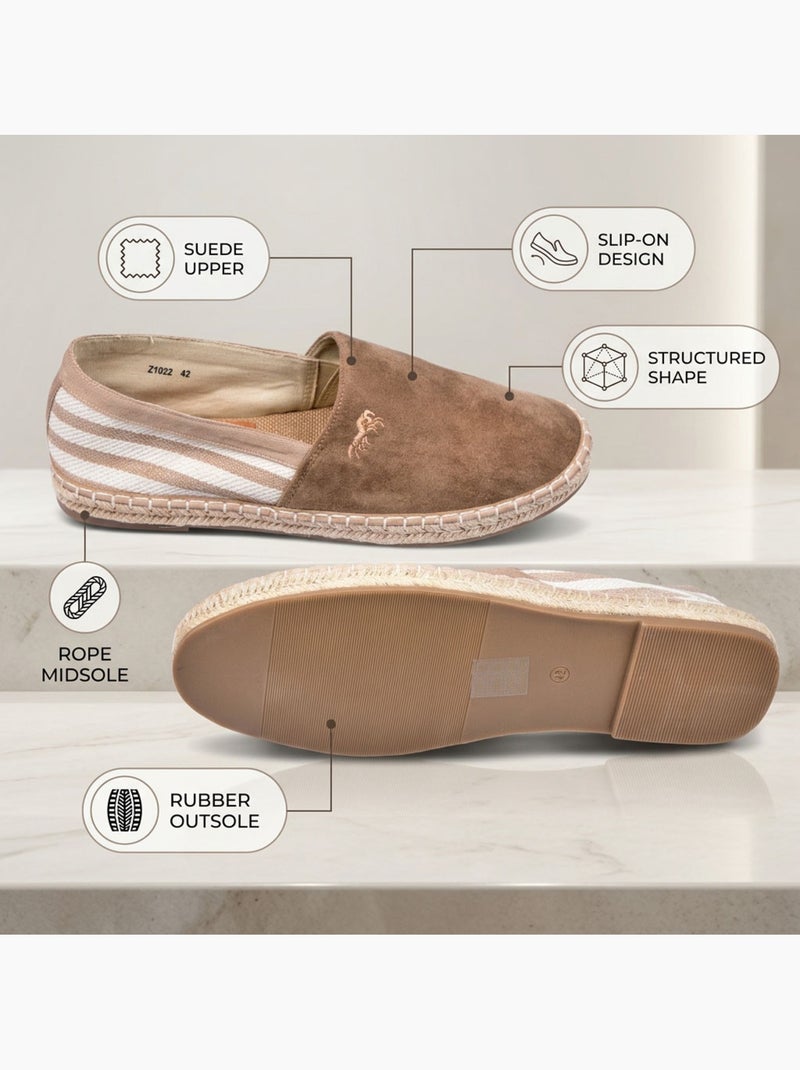 OZABI Espadrilles homme élégantes été slip-on style chic décontracté Marron - Kiabi