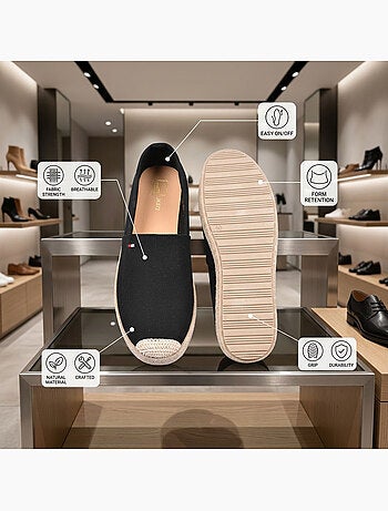 OZABI Espadrilles homme élégantes été slip-on style chic décontracté