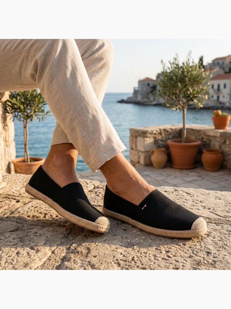 OZABI Espadrilles homme élégantes été slip-on style chic décontracté Noir - Kiabi