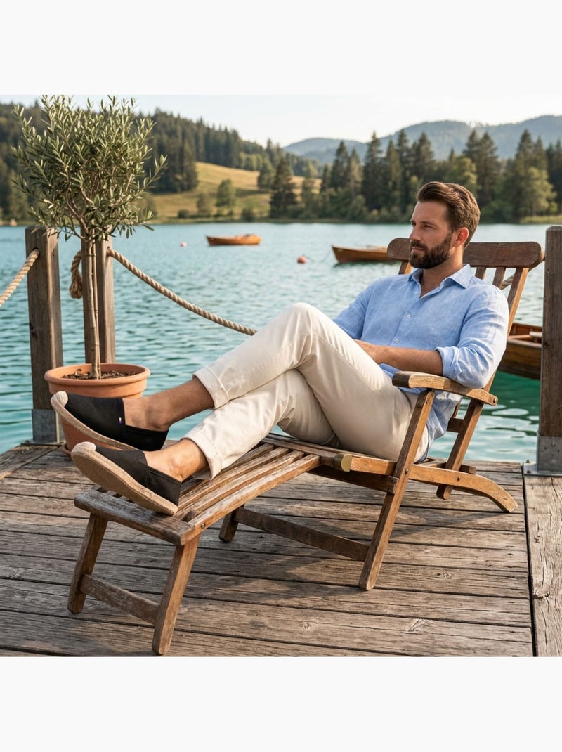OZABI Espadrilles homme élégantes été slip-on style chic décontracté Noir - Kiabi