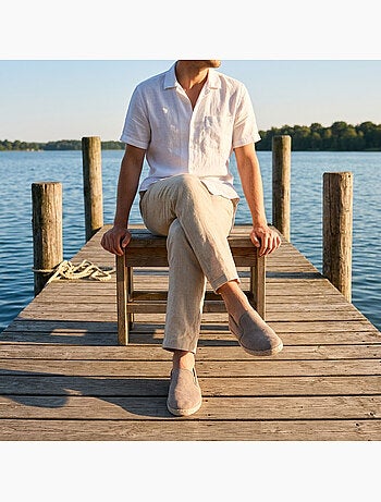 OZABI Espadrilles homme élégantes été slip-on style chic décontracté