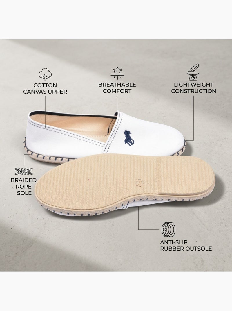 OZABI Espadrilles Homme Made in Espagne Toile Coton Été Blanc - Kiabi