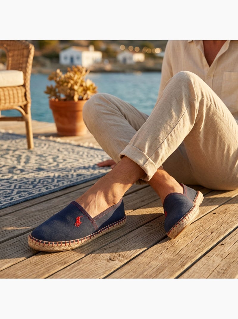 OZABI Espadrilles Homme Made in Espagne Toile Coton Été Bleu marine - Kiabi
