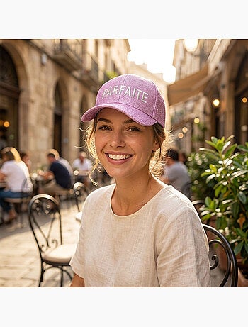 OZABI Lot 2 Casquettes Pailletées Femme – Message Brodé Fantaisie Humoristique