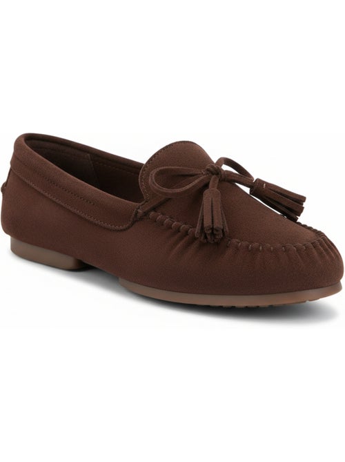 Ozabi mocassins femme bobo chic nœud pampilles daim synthétique - Kiabi Ozabi mocassins femme bobo chic nœud pampilles daim synthétique - Kiabi