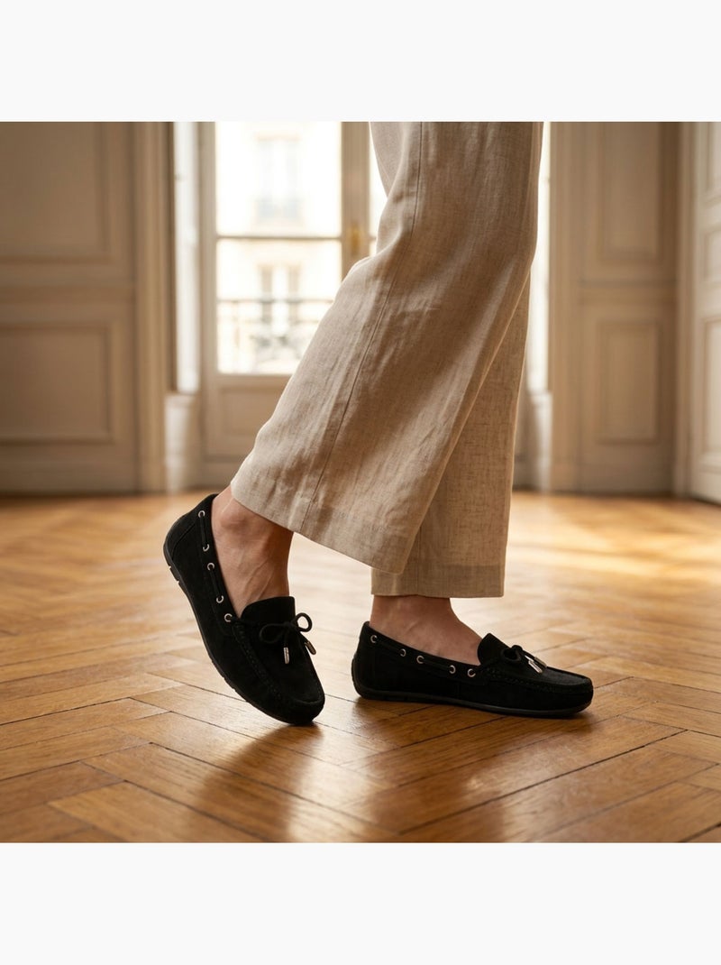 OZABI Mocassins Femme Lacet Daim Bobo Chic 3 Coloris Noir - Kiabi