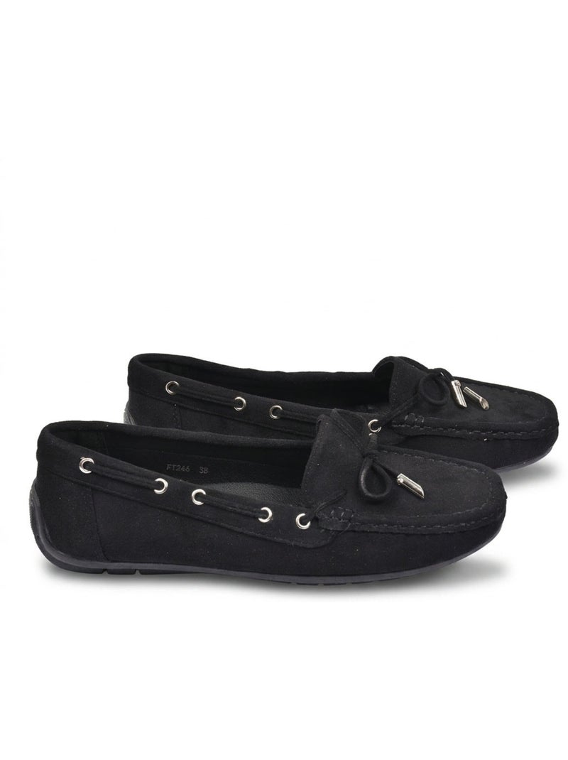 OZABI Mocassins Femme Lacet Daim Bobo Chic 3 Coloris Noir - Kiabi