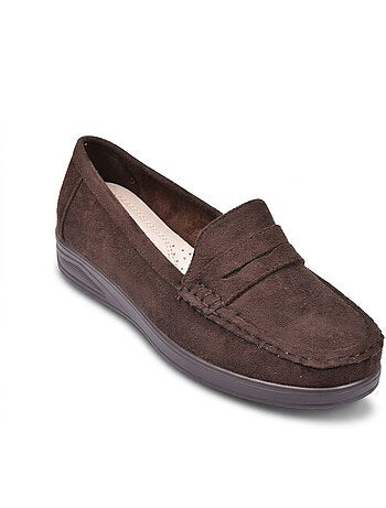 OZABI Mocassins Femme Penny Loafer Daim Confort