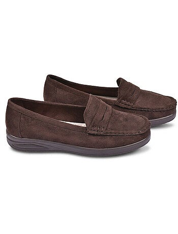 OZABI Mocassins Femme Penny Loafer Daim Confort