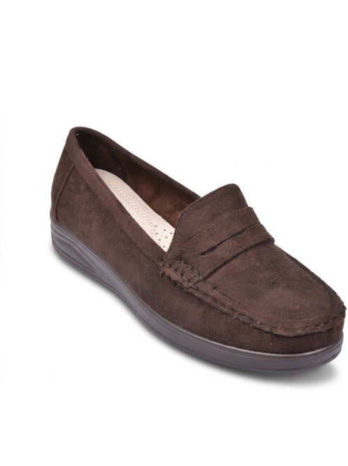 OZABI Mocassins Femme Penny Loafer Daim Confort - Kiabi OZABI Mocassins Femme Penny Loafer Daim Confort - Kiabi