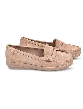 OZABI Mocassins Femme Penny Loafer Daim Confort