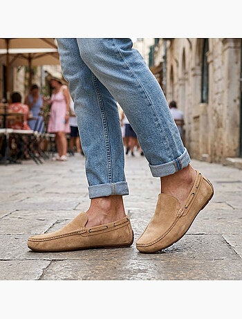 OZABI Mocassins Homme Été Bateau Nubuck Souple
