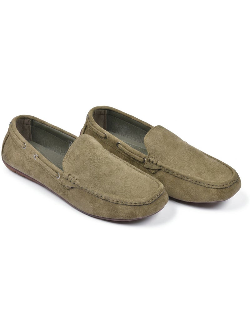 OZABI Mocassins Homme Été Bateau Nubuck Souple Vert - Kiabi