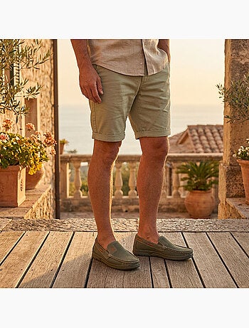 OZABI Mocassins Homme Microperforés Confort Été Semelle Crantée