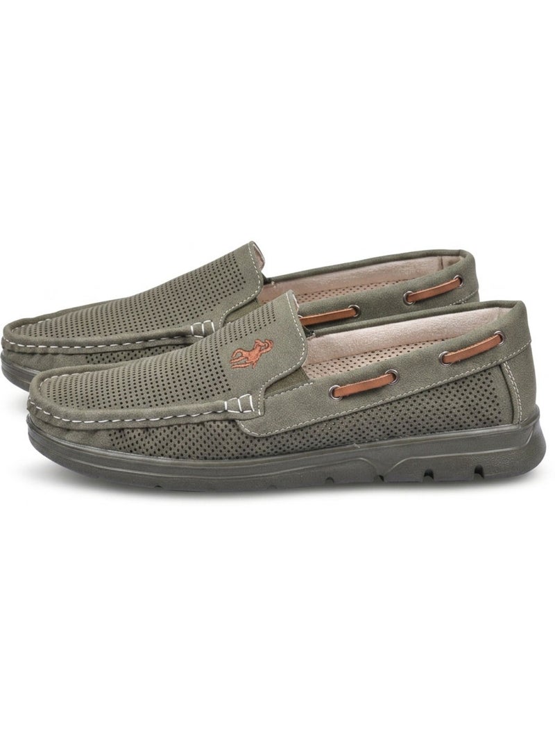 OZABI Mocassins Homme Microperforés Confort Été Semelle Crantée Kaki - Kiabi