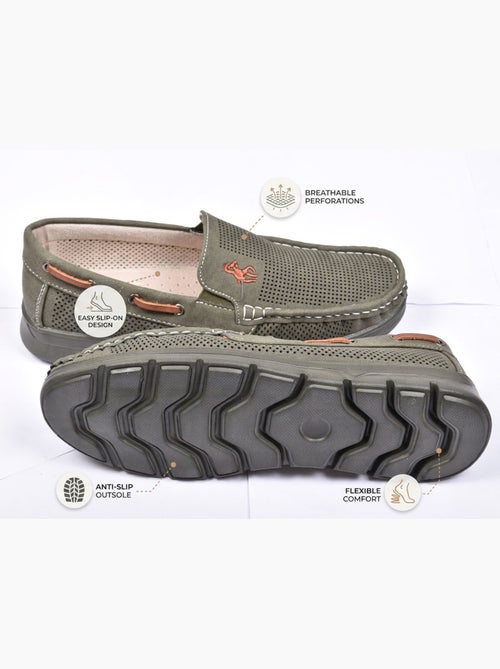 OZABI Mocassins Homme Microperforés Confort Été Semelle Crantée - Kiabi