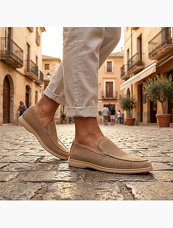 OZABI Mocassins Homme Microperfores Premium Slip On Confort