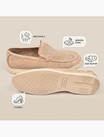 OZABI Mocassins Homme Microperfores Premium Slip On Confort