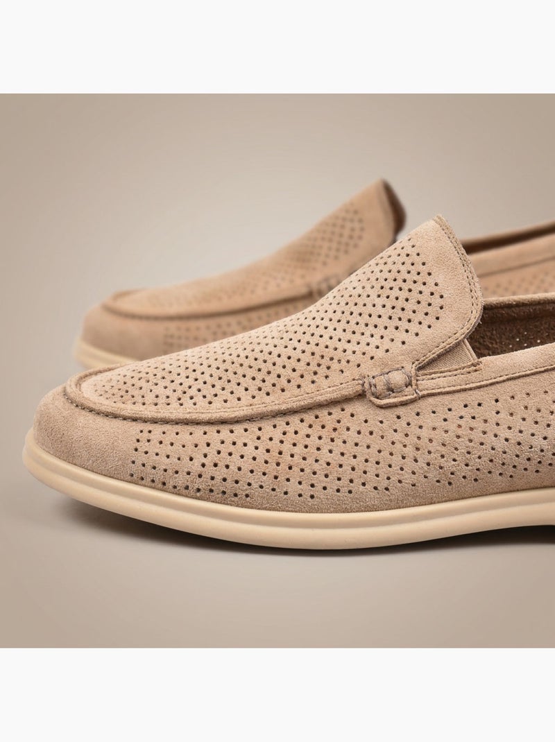 OZABI Mocassins Homme Microperfores Premium Slip On Confort Beige - Kiabi