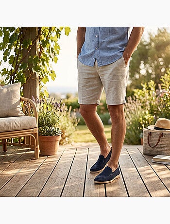 OZABI Mocassins Homme Microperfores Premium Slip On Confort