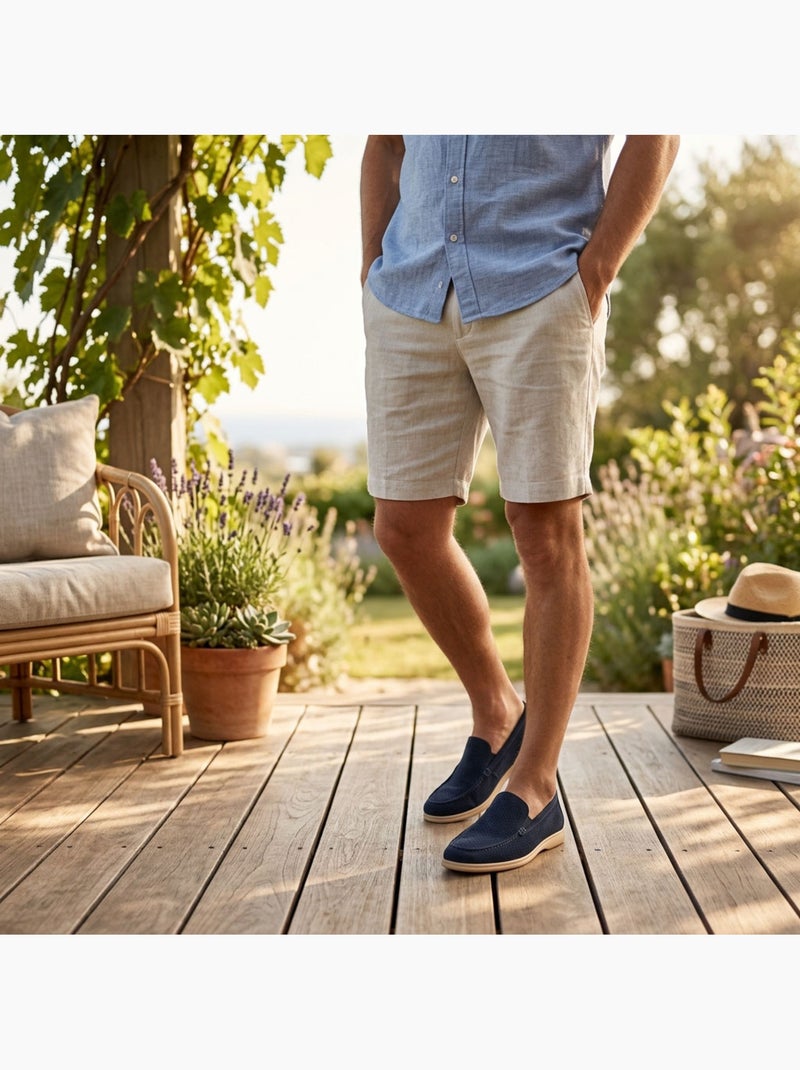 OZABI Mocassins Homme Microperfores Premium Slip On Confort Bleu marine - Kiabi