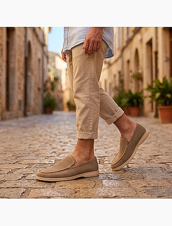 OZABI Mocassins Homme Microperfores Premium Slip On Confort