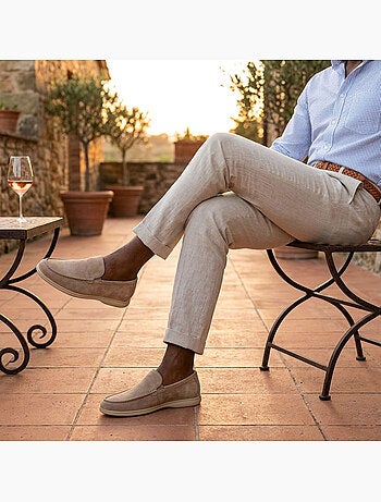 OZABI Mocassins Homme Premium Suédine Confort Slip-On