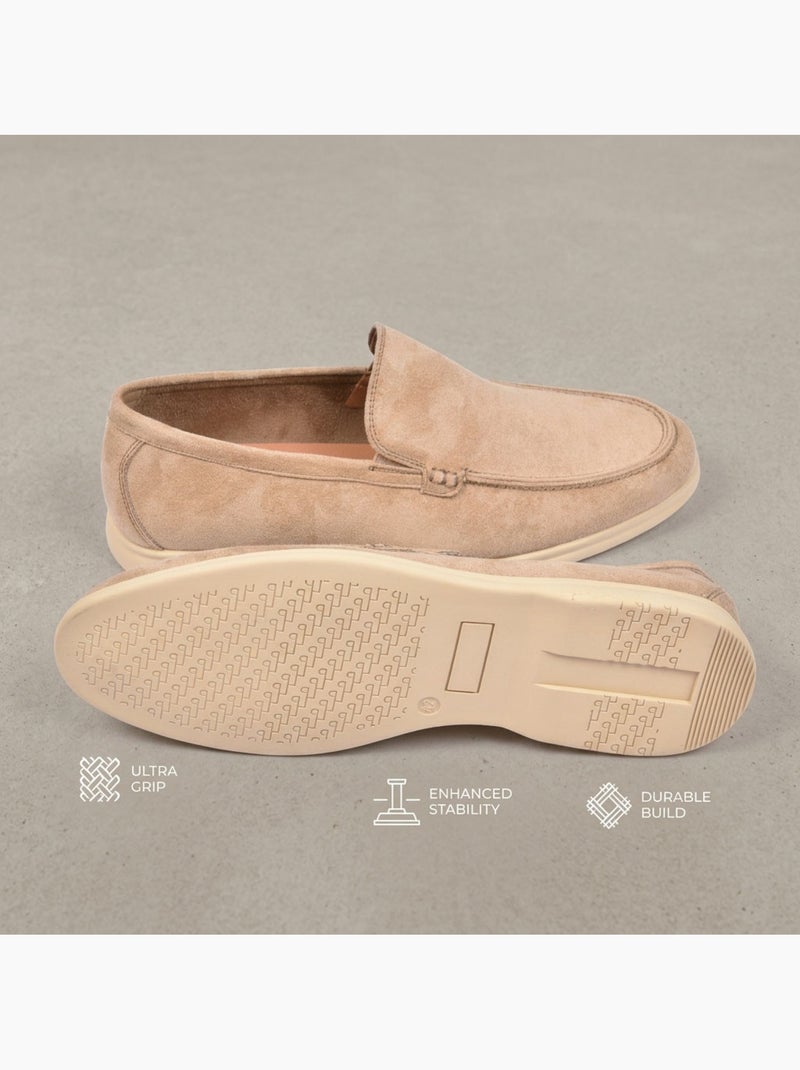 OZABI Mocassins Homme Premium Suédine Confort Slip-On Beige - Kiabi
