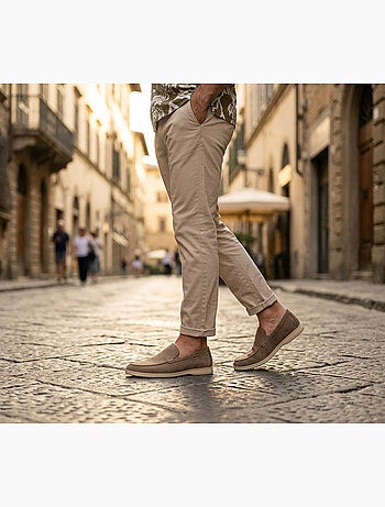OZABI Mocassins Homme Premium Suédine Confort Slip-On