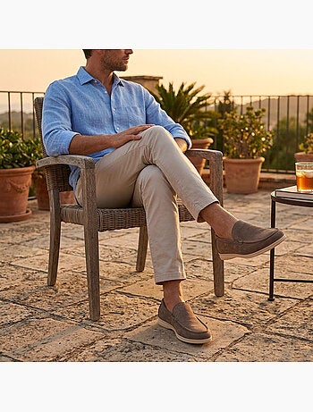OZABI Mocassins Homme Premium Suédine Confort Slip-On