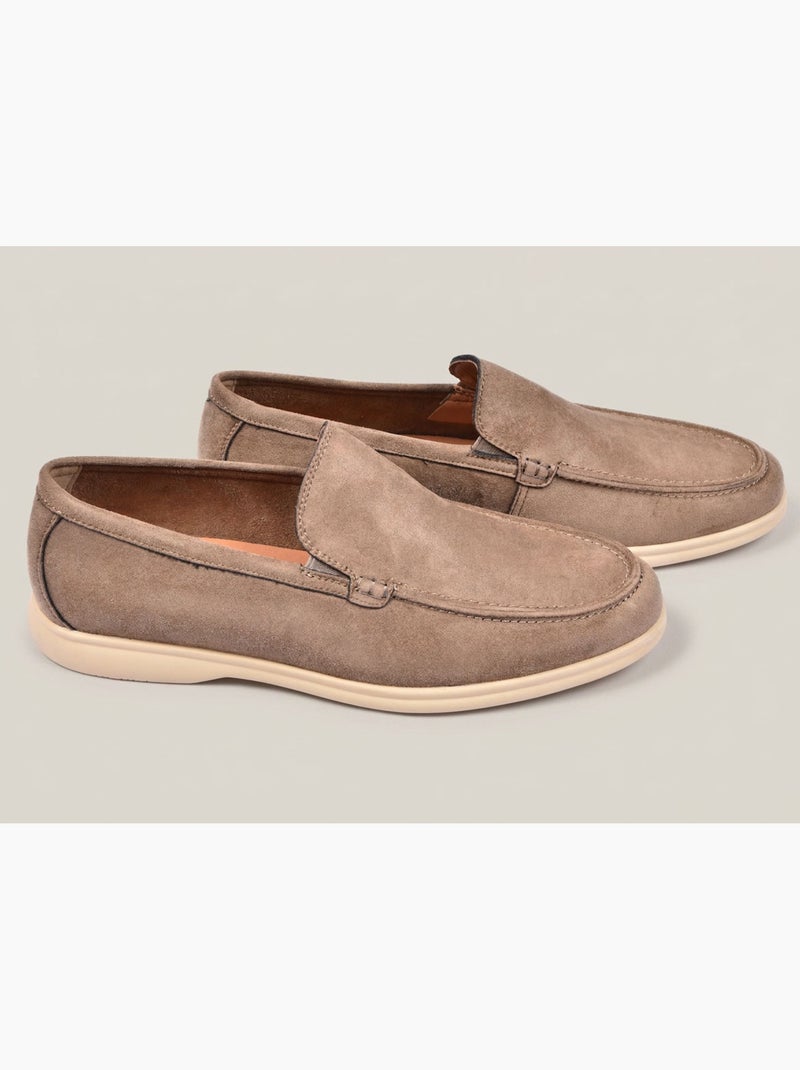 OZABI Mocassins Homme Premium Suédine Confort Slip-On Taupe - Kiabi