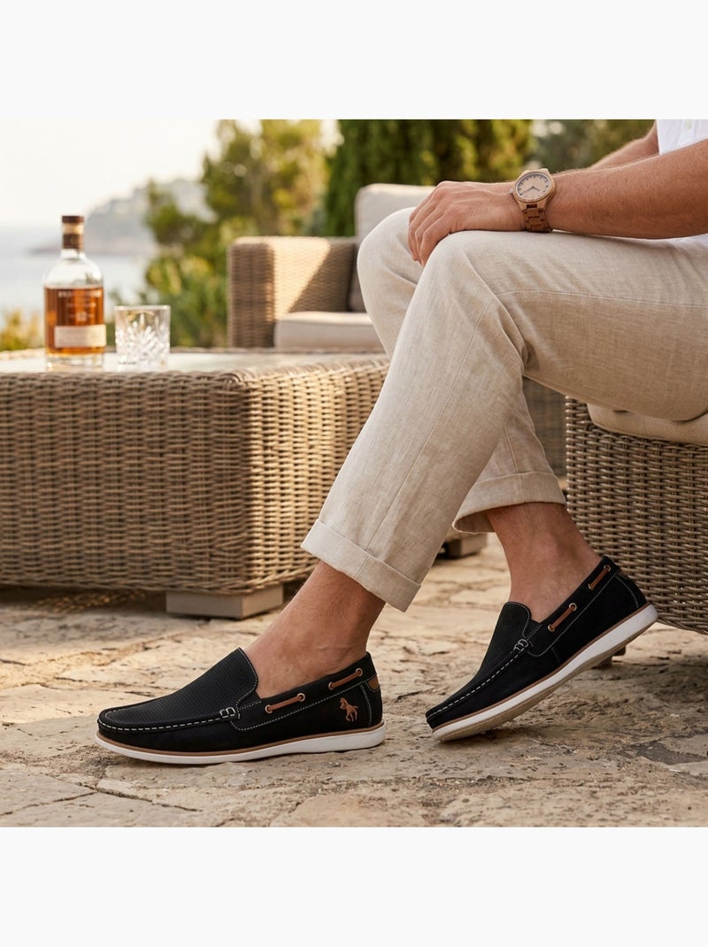 OZABI Mocassins homme respirants perforés confort été Noir - Kiabi