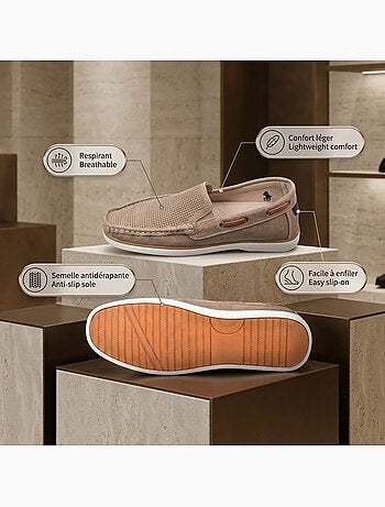 OZABI Mocassins homme respirants perforés confort été