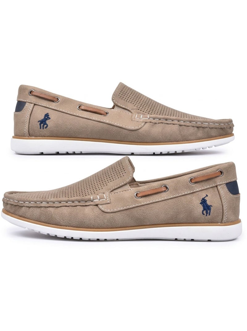 OZABI Mocassins homme respirants perforés confort été Taupe - Kiabi