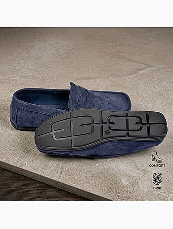OZABI Mocassins Homme Ville Confort Slip-On Nubuck Souple
